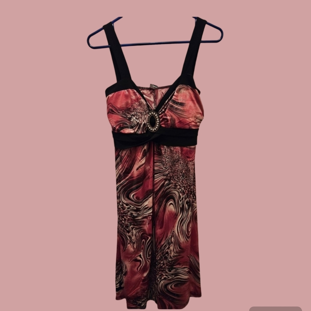 Elegant Pink and Black Women's Dress Size 8